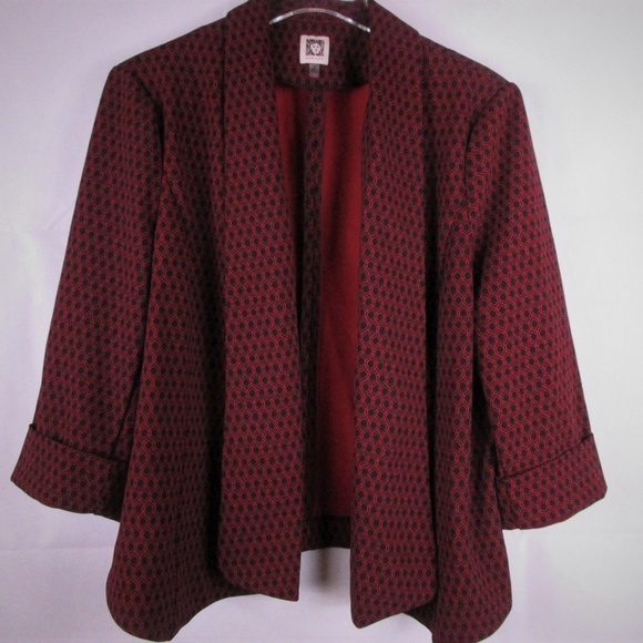 Anne Klein Jackets & Blazers - Anne Klein Open Front Jacket Cuffed sleeve
